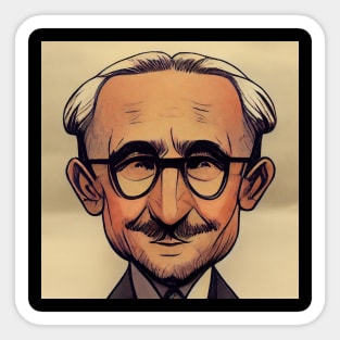 Friedrich Hayek portrait | Comics style Sticker